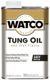 Watco 266634 Tung Oil, Natural, Liquid, 1 qt, Can